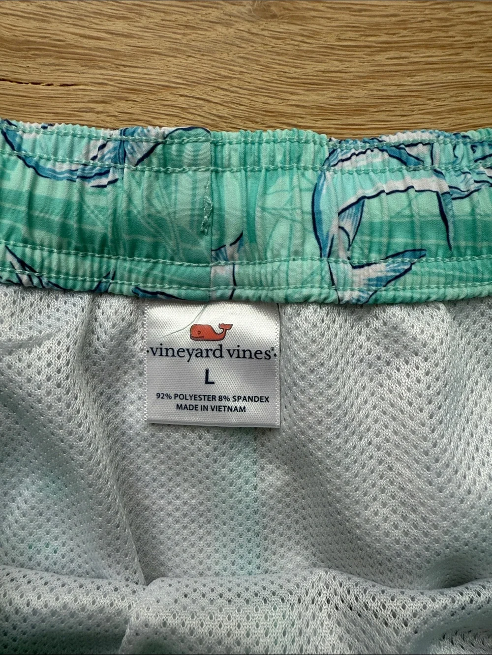 Vineyard Vines Kids Aqua Blue Marlin Swim Trunks